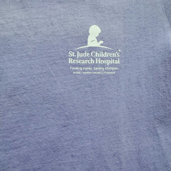 St Jude Childrens Research Hospital Finding Cures Purple Cotton T Shirt Medium - Picture 3 of 5